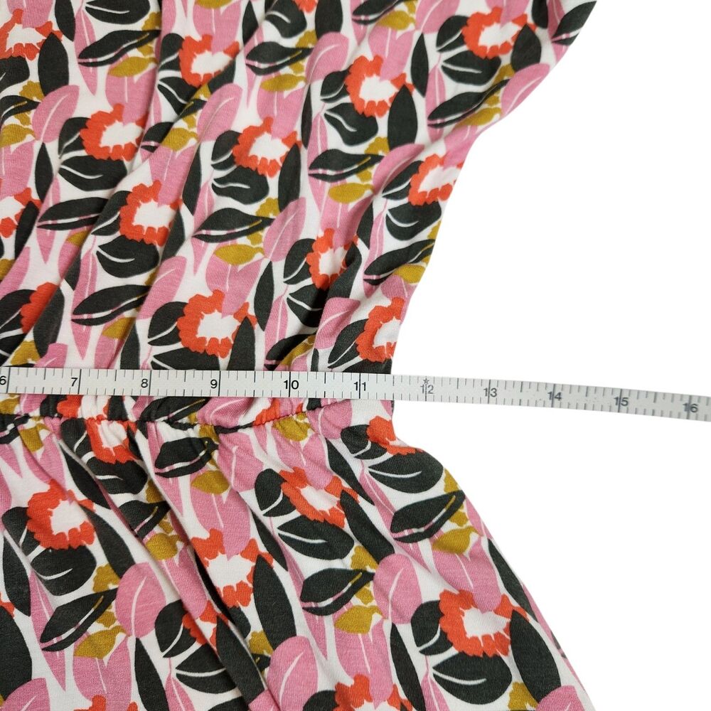 Boden Pink Pop Art Abstract Floral Flutter Sleeve Jersey Mini Dress 4P Coquette - Picture 13 of 14